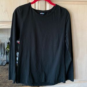 Black, nice layering, size large, long sleeve tee.